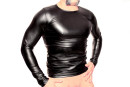 SLINKYSTYLEZ Classic men longsleeve shirt TM1C - SensiPelle Z650 BLACK - STANDARD (TM1_X1)