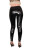 SLINKYSTYLEZ HL2A-G1 SlimEdge leggings - CrystalLac Z360 BLACK - STANDARD (L22D)