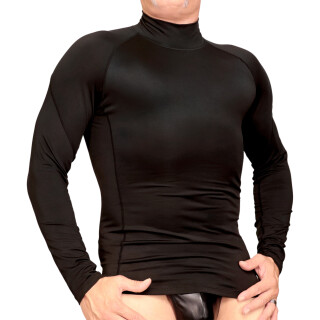 TM20 Herren Langarm Poly Stretch Shirt - SCHWARZ