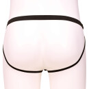 SM20 Herren Jock Kunstleder mit Loch - SCHWARZ