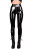 SuperSLIX HL5A_ZV6 Ouvert-Zip Leggings - CrystalLac SCHWARZ - STANDARD (L56D-ZV6-ME)