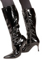 RS03 Damen High Heels Stiefel Lack Absatz 8cm