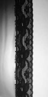 [A51] lace ribbon BLACK